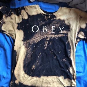 Bleached obey shirt